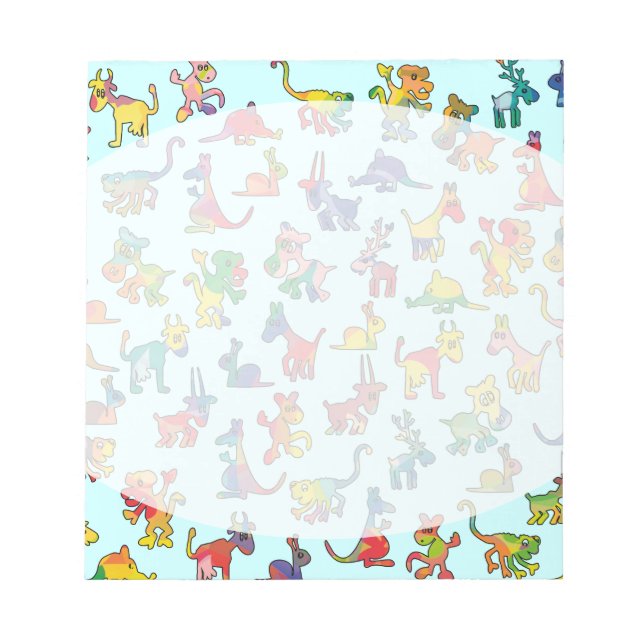 Bloc-note Carreaux de Motif Animaux Abstraits (Devant)