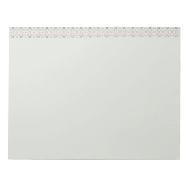 Bloc-note Carreaux Floraux Pastel Vert (Devant)