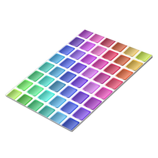BLOC-NOTE CARRÉS DE CARREAUX COLORÉS (Incliné)