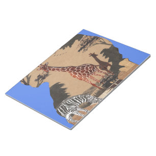 Bloc-note Carte artistique de la faune de l'Ouganda