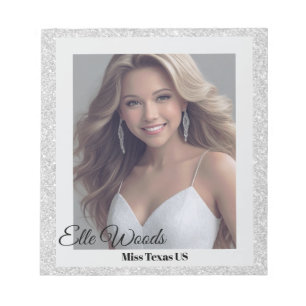 Bloc-note Carte autographique Silver Glitz