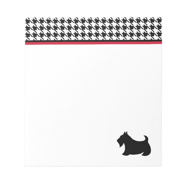 Bloc-note Carte-cadeau Retro Scottish Terrier Office School  (Devant)