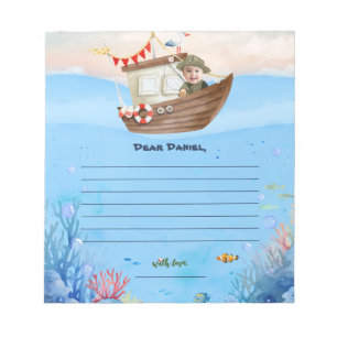 Bloc-note Carte de capsule temporelle d'anniversaire de pêch