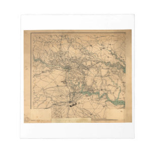 Bloc-note Carte de guerre civile de Richmond et de