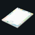 Bloc-note Carte de note plat personnalisée Feuille d'art Abs<br><div class="desc">Ce design personnalisé de carte à notes présente une belle aquarelle peinte à la main art abstrait. Customisez le texte avec votre nom et utilisez-le pour n'importe quelle occasion ou entreprise. D'autres produits correspondants sont disponibles dans ma boutique ByEunMee.</div>