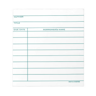 Bloc-note Carte de poche de bibliothèque - Bleu