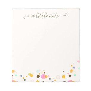 Bloc-note Carte de signature Cute Confetti