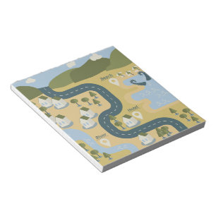 Bloc-note Carte de voyage de vacances de paysage de dessin a