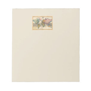 Bloc-note Carte du monde 1700s Antique Continents