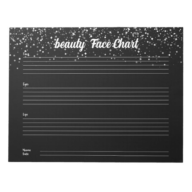 Bloc-note Carte graphique faciale de maquillage professionne (Devant)
