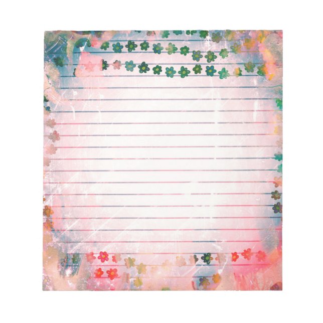 Bloc-note Carte mémoire personnalisée vintage avec secteurs  (Devant)