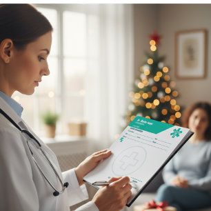 Bloc-note Carte RX personnalisable pour médecins - Carte de 