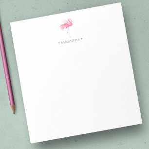 Bloc-note Cartes de Flamant rose Whimsical Rose