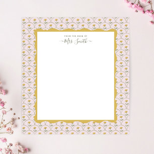 Bloc-note Cartes de notes élégantes à fleurs sauvages