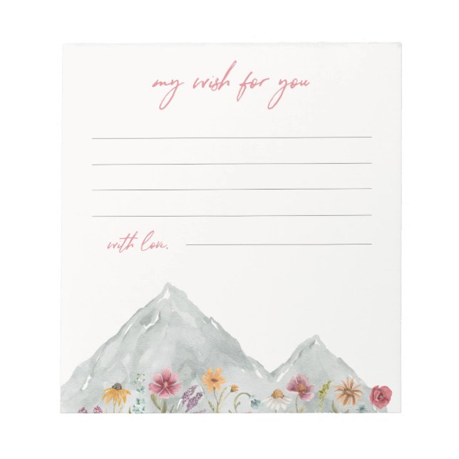 Bloc-note Cartes pour notes fleurs sauvages | FLEUR SAUVAGE (Devant)