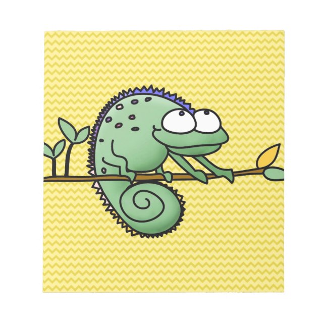 Bloc-note Carton de Chameleon Lizard Cute (Devant)