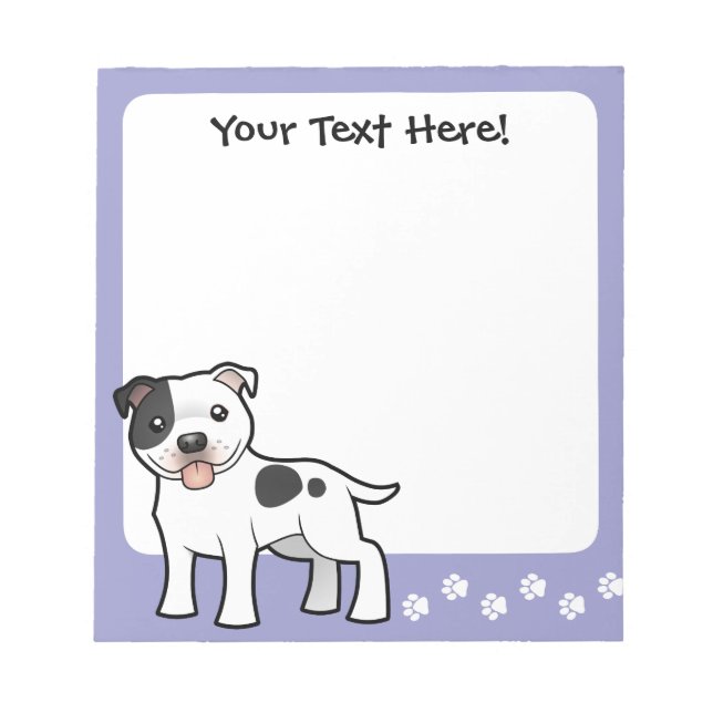 Bloc-note Carton Staffordshire Bull Terrier (Devant)