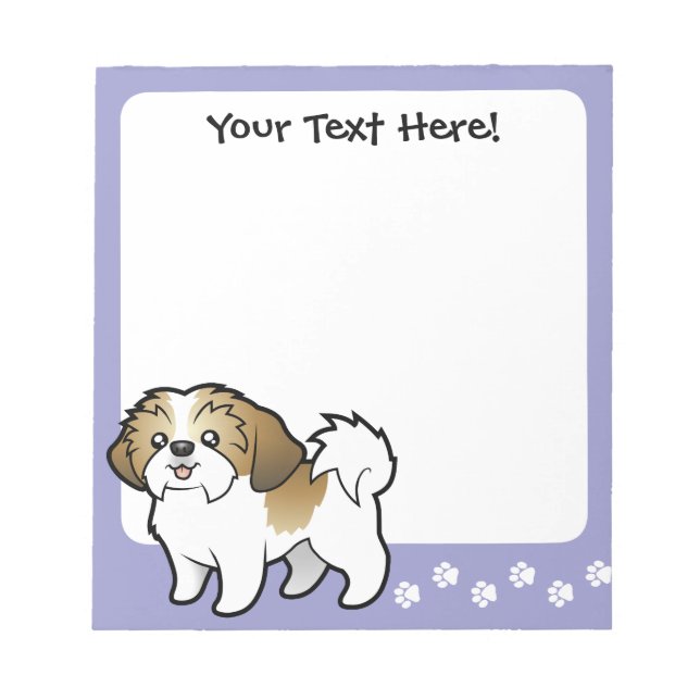 Bloc-note Cartoon Shih Tzu (coupe de chiot) (Devant)