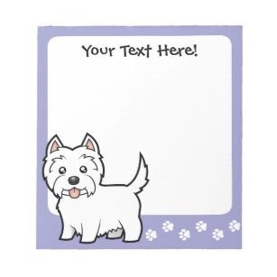 Bloc-note Cartoon West Highland White Terrier
