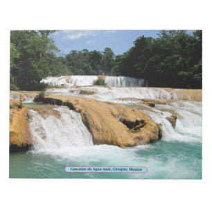 Bloc-note Cascadas de Agua Azul, Chiapas, Mexique
