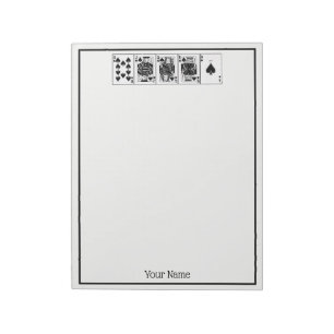 Bloc-note Casino Night Poker Royal Straight Flush Spades