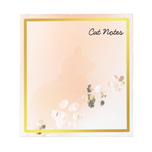 Bloc-note Cat Paw Personnalise Les Imprimantes Orange Pour L