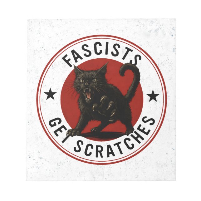 Bloc-note Cats Against Fascists (Devant)