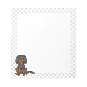 Bloc-note Cavalier King Charles Spaniel noir et fauve & Patt