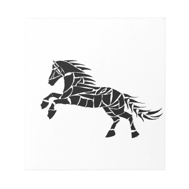 Bloc-note Cavallerone - cheval noir (Devant)