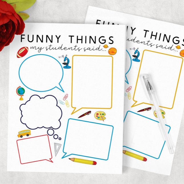 Bloc-note Ce Que Mes Étudiants Ont Dit De Drôle (Créateur téléchargé)