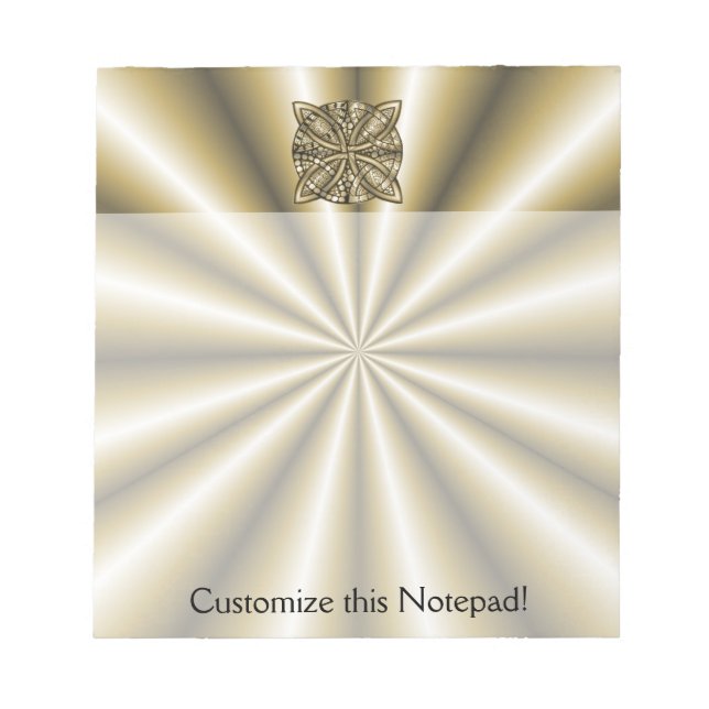 Bloc-note Celtic Knot Art Original Métallo Or (Devant)