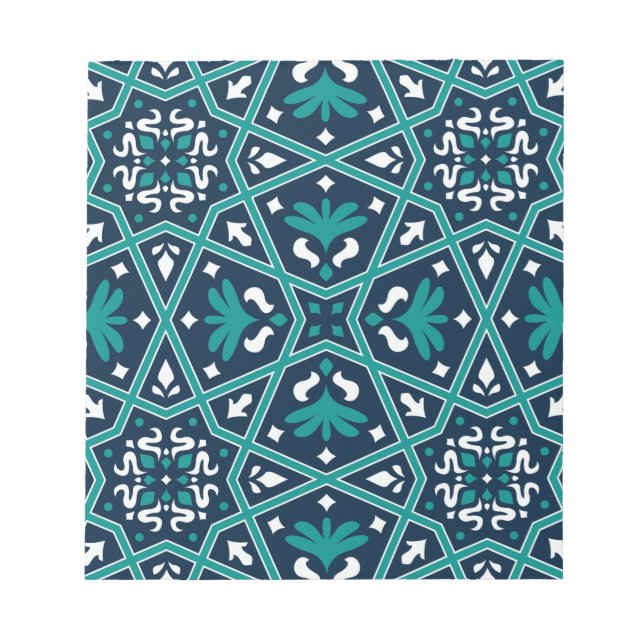 Bloc-note Céramique colorée islamique transparente (Devant)