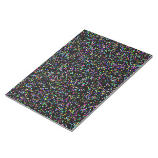 Bloc-note Cercles colorés bulles sur motif unique noir
