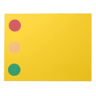 Bloc-note Cercles de couleurs des feux de circulation Nota P
