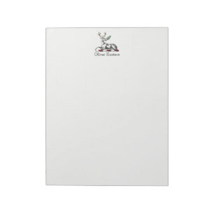 Bloc-note Cerf avec Emblème héraldique de graisse