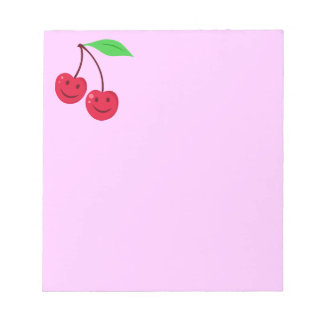 Bloc-note Cerises rouges souriantes