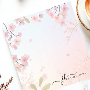 Bloc-note Cerisier Fleur Arbre Fleur Japonaise Personnalisée