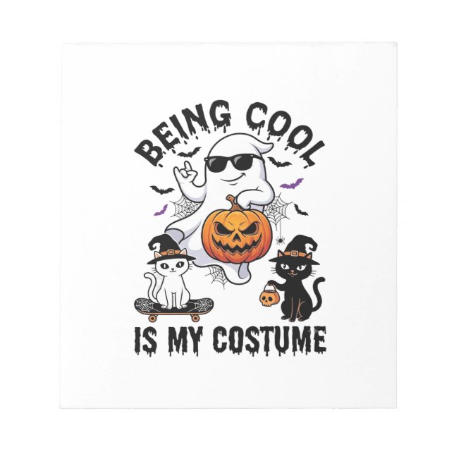 Bloc-note C'est Cool C'est Costume Halloween Fantôme Citroui (Devant)