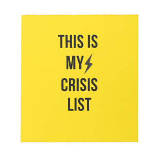 Bloc-note C'Est Ma Liste De Crises™- Gras Burnout-Core