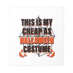 Bloc-note C'est mon déguisement d'Halloween bon marché - Hal