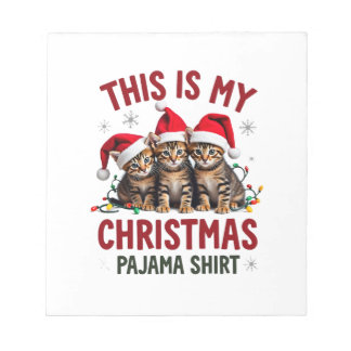 Bloc-note C'est mon maillot de pyjama de Noël Chaton Amoureu