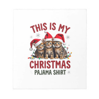 Bloc-note C'est mon maillot de pyjama de Noël Chaton Amoureu