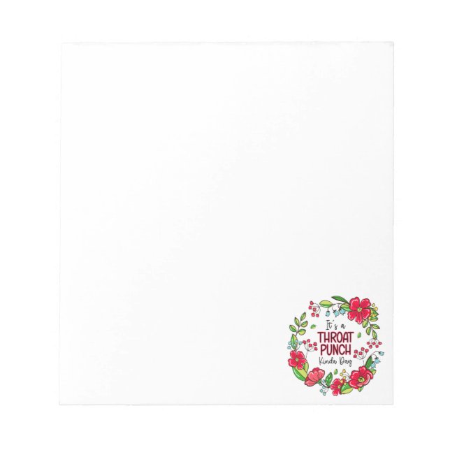 Bloc-note C'est une journée de Kinda Punch Throat (Devant)