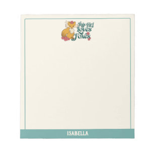 Bloc-note Cette Fille Aime les Renards ! – Citation Nom Pers