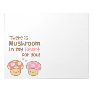 Bloc-note Champignons mignons dans mon coeur pour toi Doux P