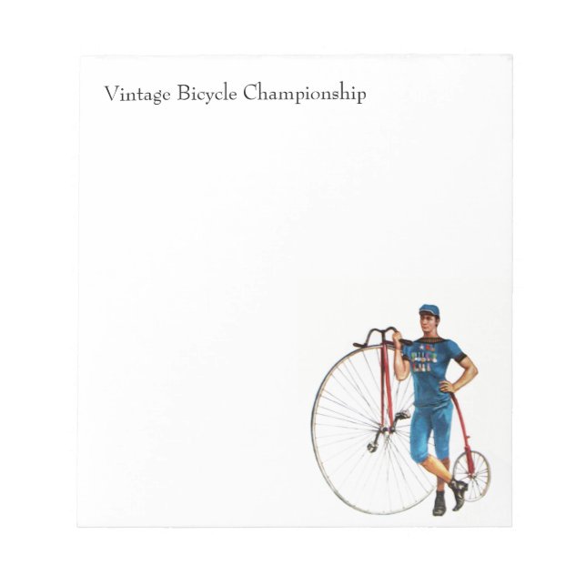 Bloc-note Championnat vintage de vélo (Devant)