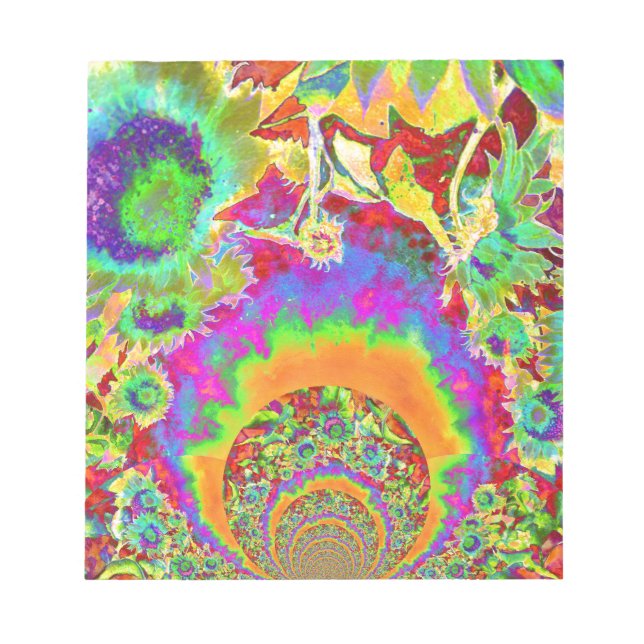 Bloc-note Champs de tournesol pour toujours - orange (Devant)