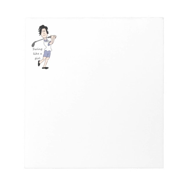 Bloc-note Chanter comme une fille Amusante Golf Citation et  (Devant)