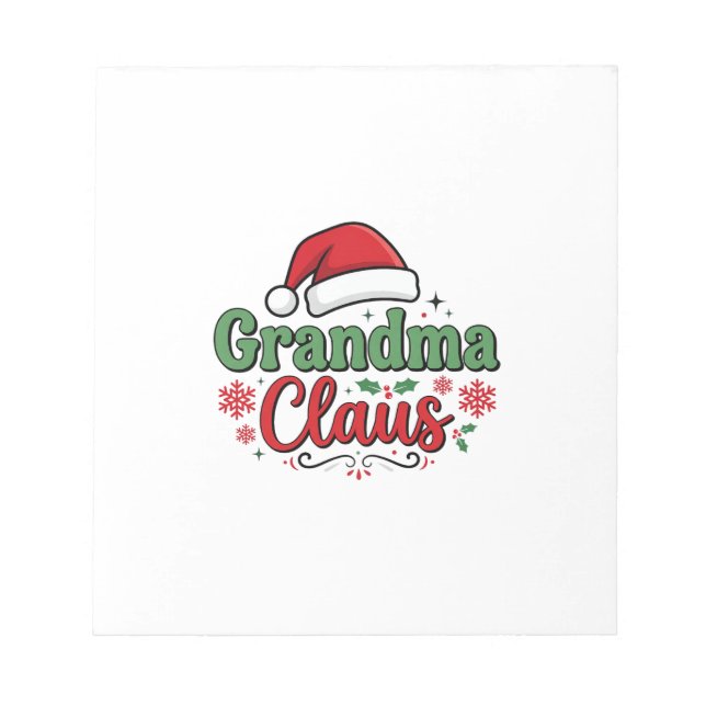 Bloc-note Chapeau de Noël de grand-mère Noël (Devant)