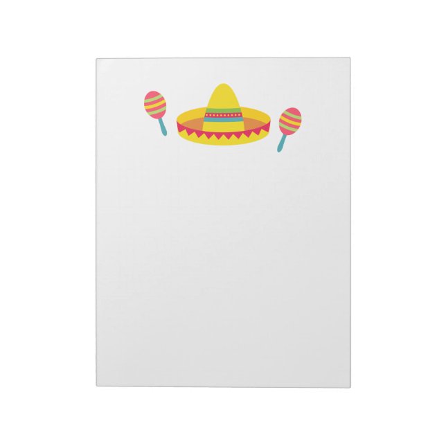 Bloc-note Chapeau de sombrero coloré Fiesta Maracas (Tourné)